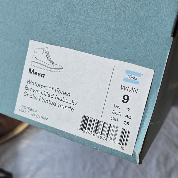 TOMS womens Brown mesa Lace-Up Boots - Picture 10 of 10